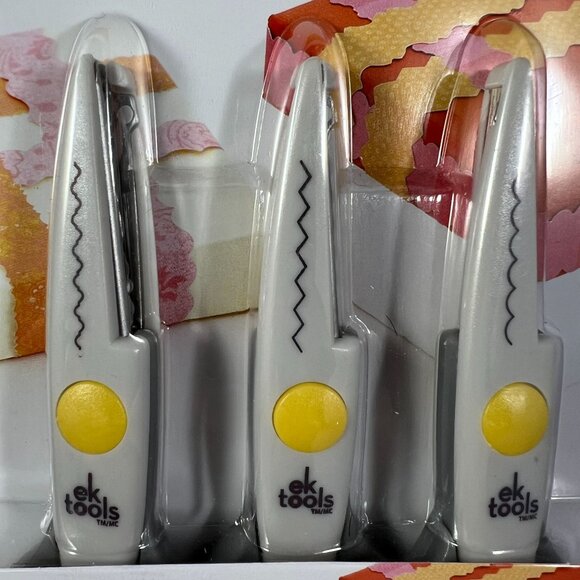 Ek Tools Decorative Scissors Set 3 Pc For Crafting & Scrapbooking Scallop Ribbon - Picture 3 of 3